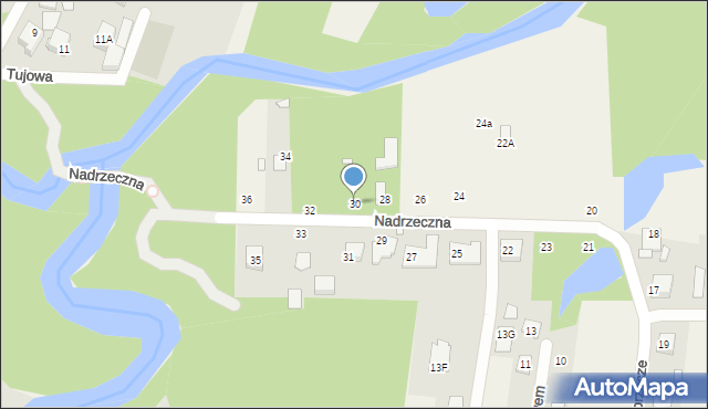 Chylice, Nadrzeczna, 30, mapa Chylice