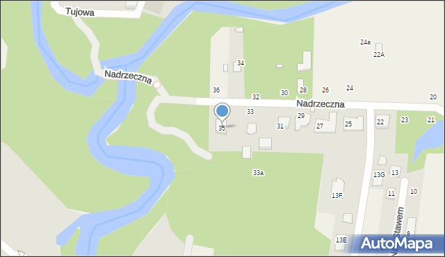 Chylice, Nadrzeczna, 35, mapa Chylice