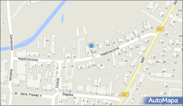 Ciechanów, Nadrzeczna, 19, mapa Ciechanów