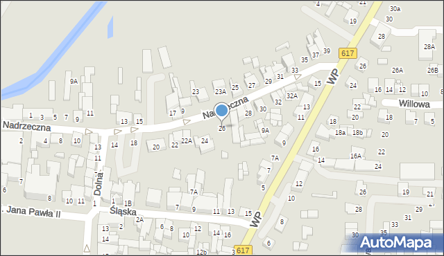 Ciechanów, Nadrzeczna, 26, mapa Ciechanów