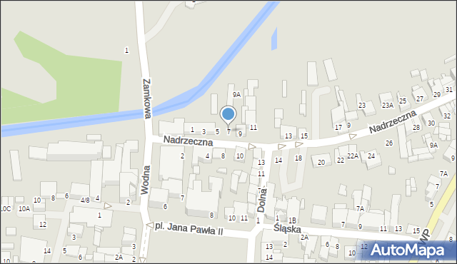 Ciechanów, Nadrzeczna, 7, mapa Ciechanów