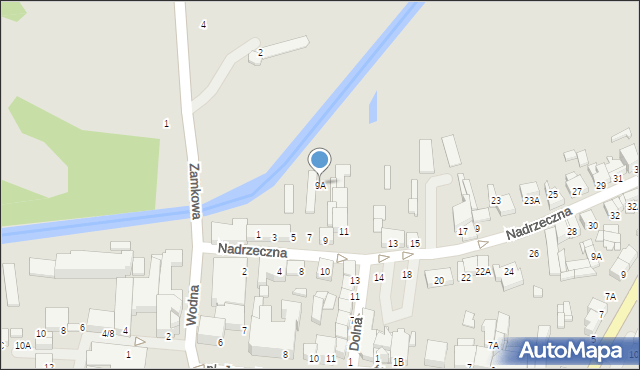 Ciechanów, Nadrzeczna, 9A, mapa Ciechanów