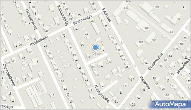 Ciechanów, Nałkowskiej Zofii, 3, mapa Ciechanów