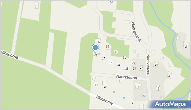 Cieksyn, Nadrzeczna, 15, mapa Cieksyn