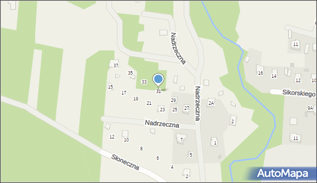 Cieksyn, Nadrzeczna, 31, mapa Cieksyn