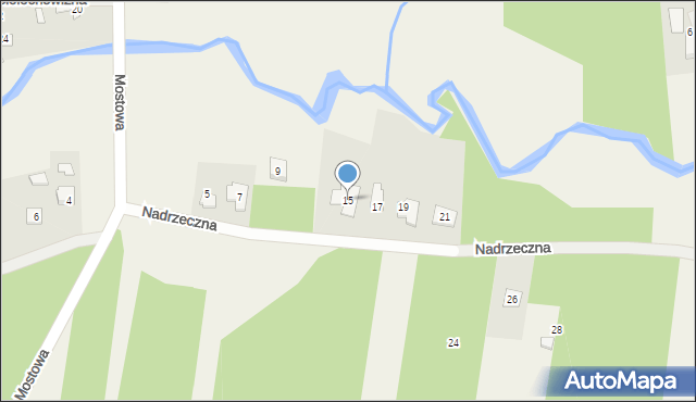 Cielechowizna, Nadrzeczna, 15, mapa Cielechowizna