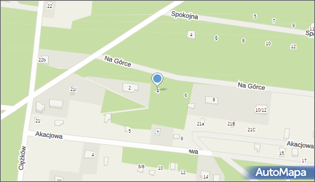 Ciężków, Na Górce, 4, mapa Ciężków
