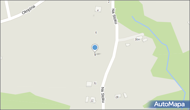 Ciężkowice, Na Stoku, 8, mapa Ciężkowice