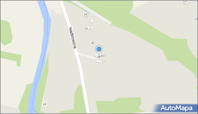 Ciężkowice, Nadbrzeżna, 16, mapa Ciężkowice