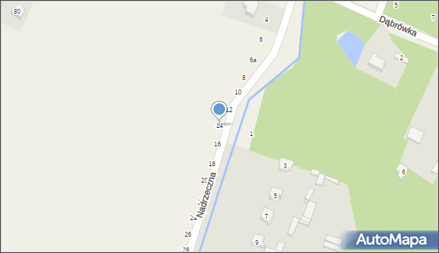 Cynków, Nadrzeczna, 14, mapa Cynków