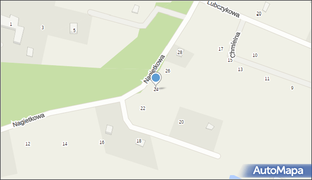 Czapielsk, Nagietkowa, 24, mapa Czapielsk