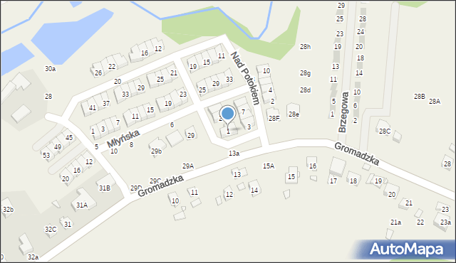 Czapury, Nad Potokiem, 1, mapa Czapury