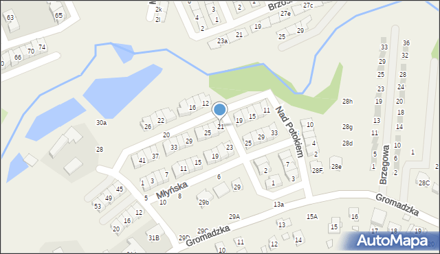 Czapury, Nad Potokiem, 21, mapa Czapury