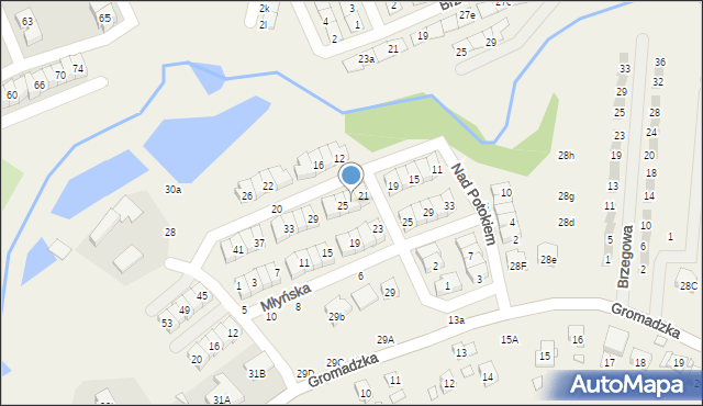 Czapury, Nad Potokiem, 23, mapa Czapury