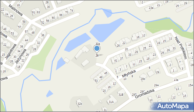 Czapury, Nad Potokiem, 28, mapa Czapury