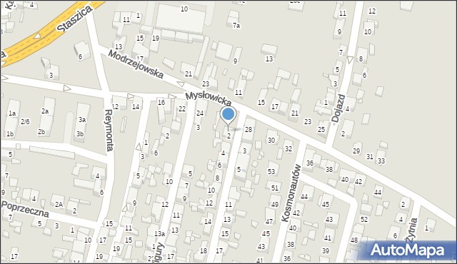 Czeladź, Narutowicza Gabriela, 2A, mapa Czeladź