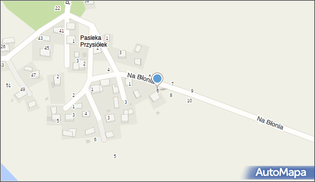 Czernichów, Na Błonia, 6, mapa Czernichów