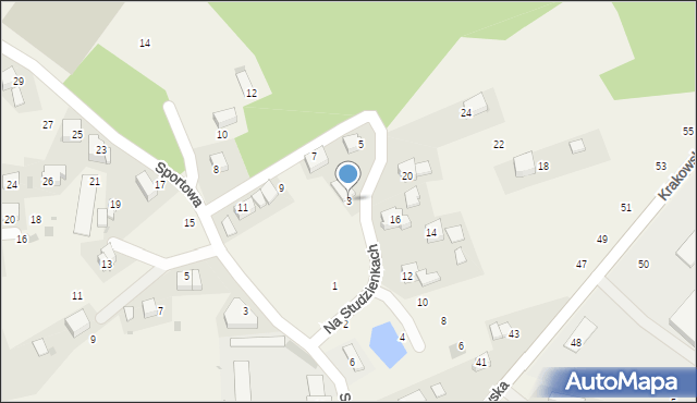 Czernichów, Na Studzienkach, 3, mapa Czernichów