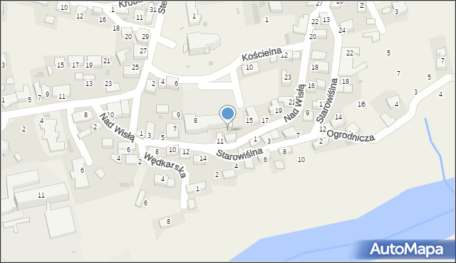 Czernichów, Nad Wisłą, 13, mapa Czernichów