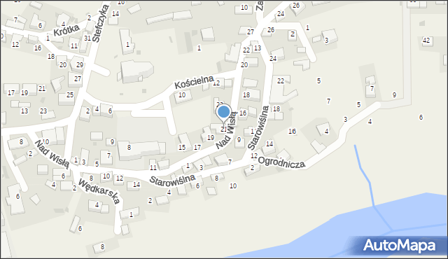 Czernichów, Nad Wisłą, 21, mapa Czernichów