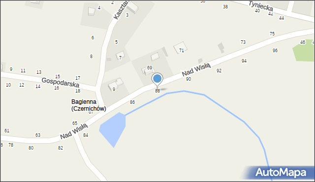 Czernichów, Nad Wisłą, 88, mapa Czernichów