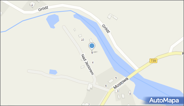 Czersk, Nad Jeziorem, 6, mapa Czersk