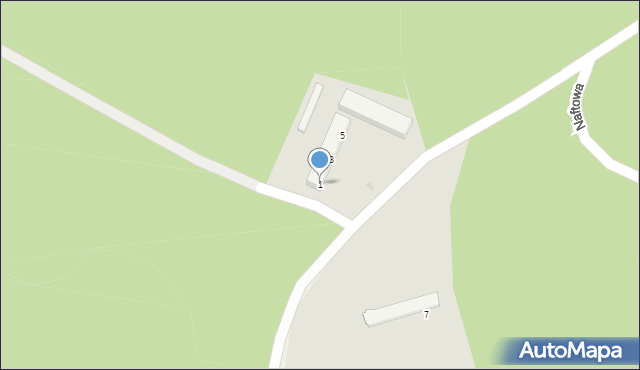 Czerwieńsk, Naftowa, 1, mapa Czerwieńsk