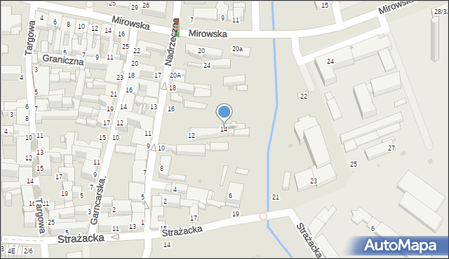 Częstochowa, Nadrzeczna, 14, mapa Częstochowy