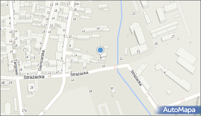 Częstochowa, Nadrzeczna, 6, mapa Częstochowy