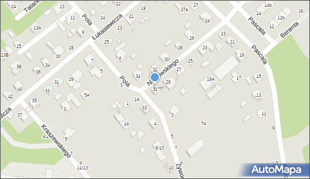 Częstochowa, Nałkowskiego Wacława, 31, mapa Częstochowy