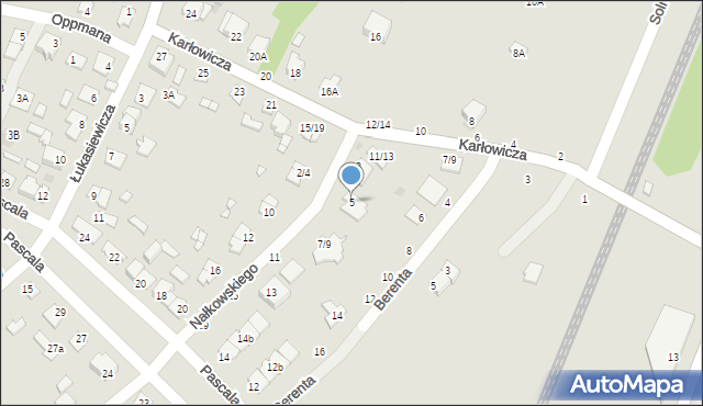 Częstochowa, Nałkowskiego Wacława, 5, mapa Częstochowy