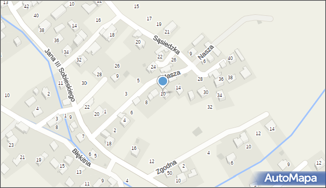 Czułówek, Nasza, 10, mapa Czułówek