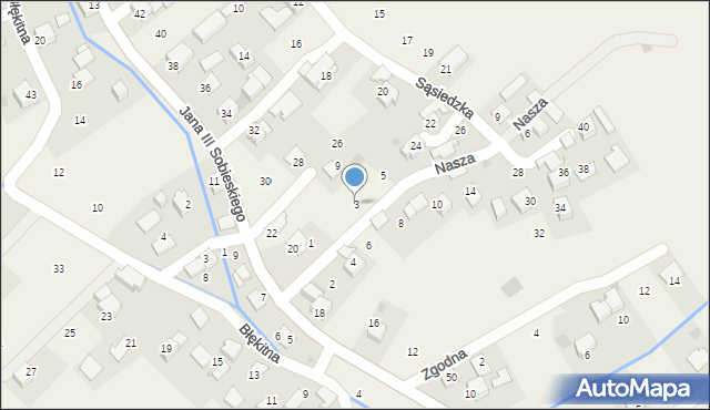 Czułówek, Nasza, 3, mapa Czułówek