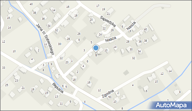 Czułówek, Nasza, 8, mapa Czułówek