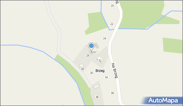 Dąbrowa Szlachecka, Na Brzeg, 26, mapa Dąbrowa Szlachecka