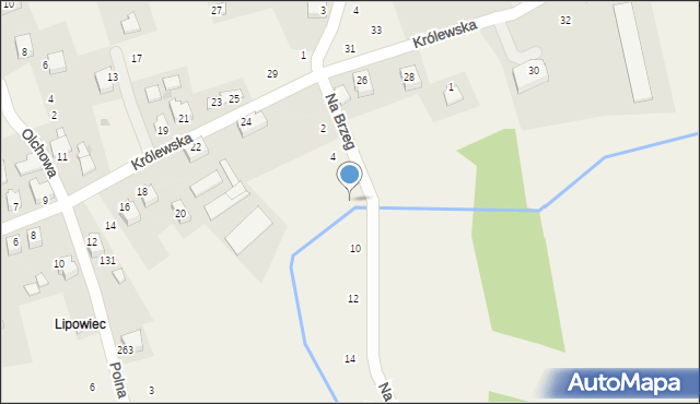 Dąbrowa Szlachecka, Na Brzeg, 8, mapa Dąbrowa Szlachecka