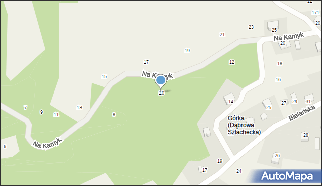 Dąbrowa Szlachecka, Na Kamyk, 10, mapa Dąbrowa Szlachecka