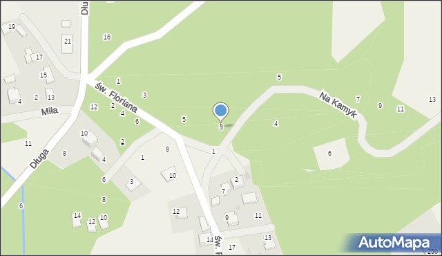 Dąbrowa Szlachecka, Na Kamyk, 3, mapa Dąbrowa Szlachecka