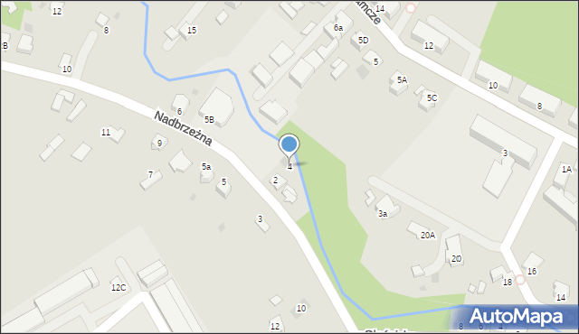 Dąbrowa Tarnowska, Nadbrzeżna, 4, mapa Dąbrowa Tarnowska