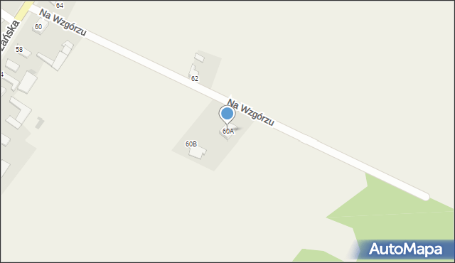 Dąbrowa Zielona, Na Wzgórzu, 14, mapa Dąbrowa Zielona