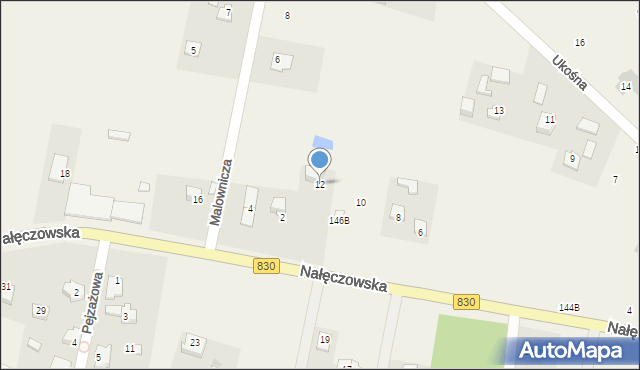 Dąbrowica, Nałęczowska, 12, mapa Dąbrowica