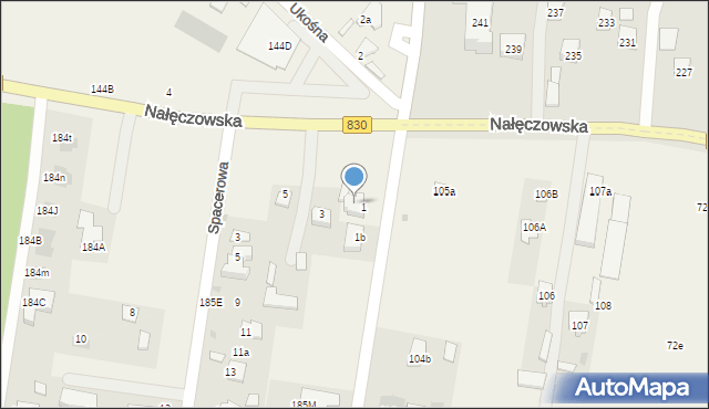 Dąbrowica, Nałęczowska, 1a, mapa Dąbrowica