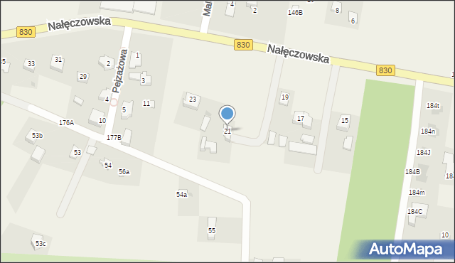 Dąbrowica, Nałęczowska, 21, mapa Dąbrowica