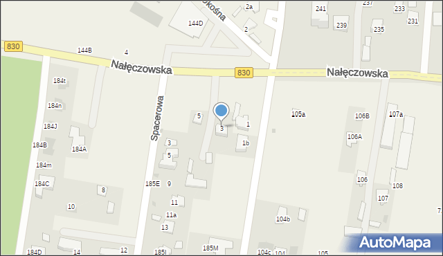 Dąbrowica, Nałęczowska, 3, mapa Dąbrowica