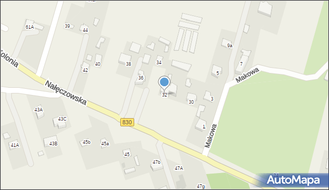 Dąbrowica, Nałęczowska, 32, mapa Dąbrowica