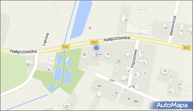 Dąbrowica, Nałęczowska, 33, mapa Dąbrowica