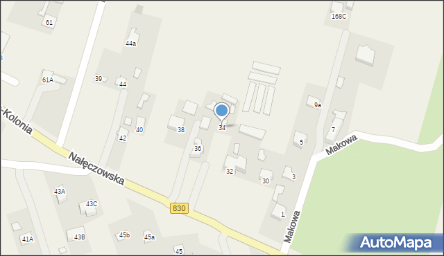 Dąbrowica, Nałęczowska, 34, mapa Dąbrowica