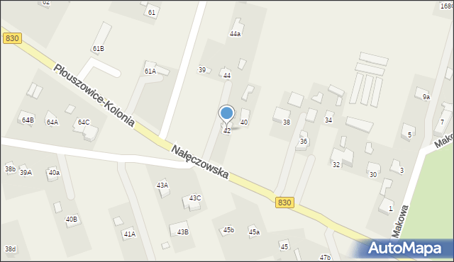 Dąbrowica, Nałęczowska, 42, mapa Dąbrowica