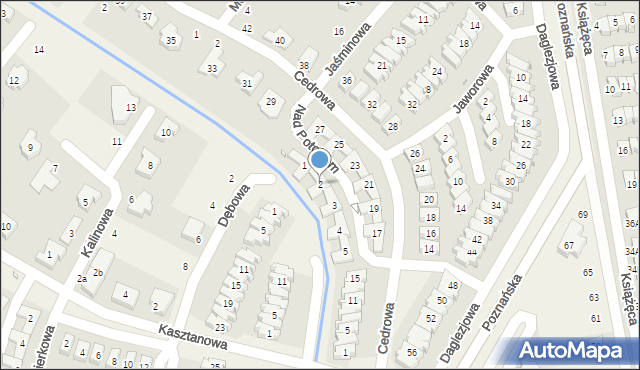 Dąbrówka, Nad Potokiem, 2, mapa Dąbrówka