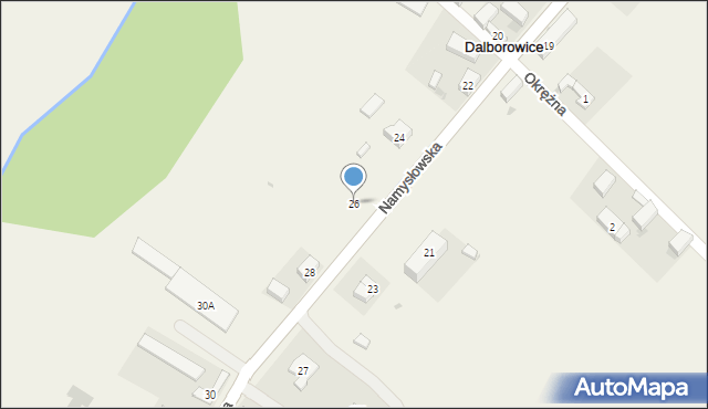 Dalborowice, Namysłowska, 26, mapa Dalborowice